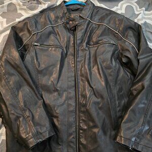1988 original Arizona Jean Company Leather Jacket XL Cafe Racer Bike vt style